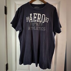 Aeropostale Men's Dark Blue Graphic Tee